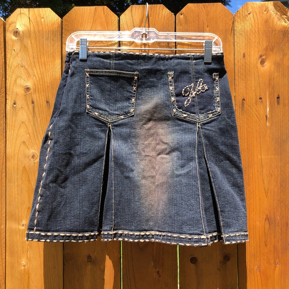 Super Rare Vintage JLo Y2k Denim Skirt - Picture 2 of 3